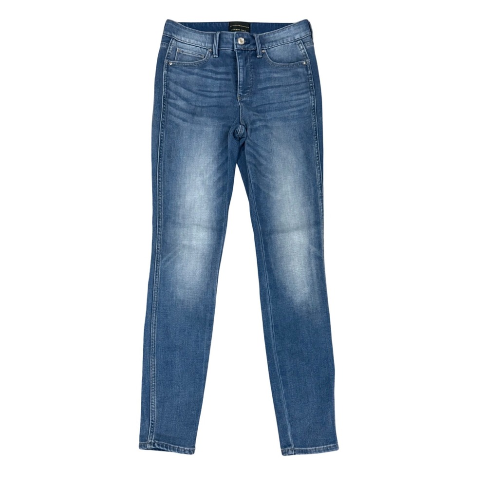 White House Black Market Cashmere Denim High Rise Skinny Jeans Blue Size 2